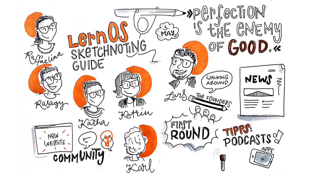 Treffen der lernOS Sketchnoting Crew
